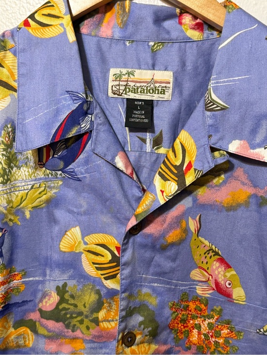 Patagonia Other - VTG 90’s Patagonia Pataloha Hawaiian Fish Shirt Men’s Large Made in Portugal
